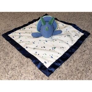 Cloud Island Blue Dinosaur Triceratops Lovey Baby Security Blanket Target Satin